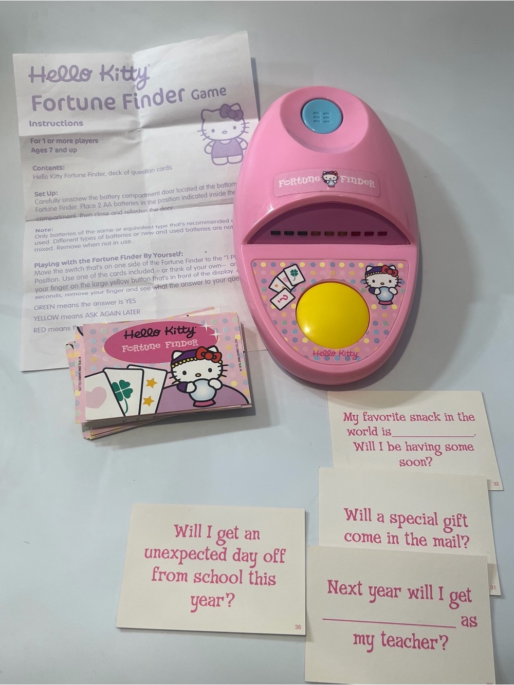 Sanrio Hello Kitty Fortune Finder Game Play-Set RARE Vintage 2000 Y2K Untested
